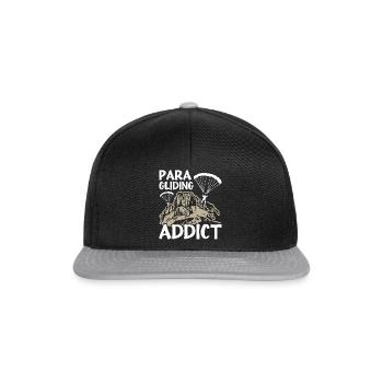 Paragliding Addict - Snapback Cap - black/grey - Front