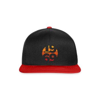 1969 Vintage Retro Geschenk für 54. Geburtstag - Snapback Cap - Schwarz/Rot - Vorne