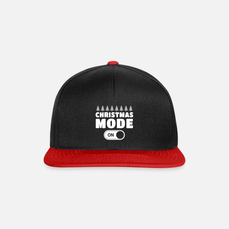Christmas Mode On - Snapback Cap - black/red