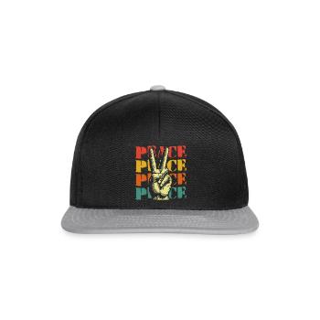 Peace Peace Movement - Snapback Cap - black/grey - Front