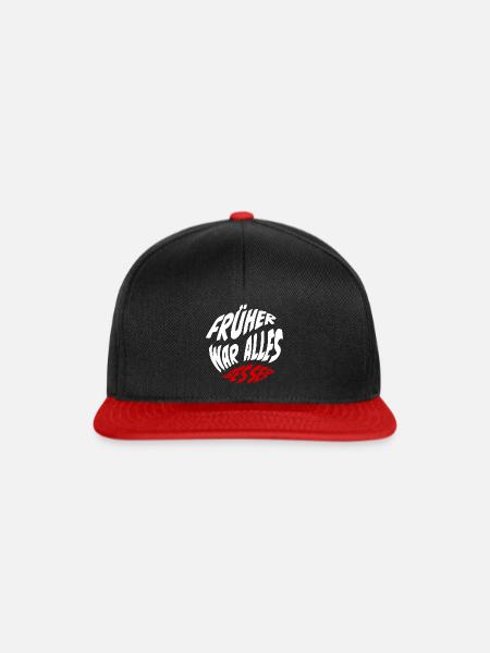 Früher war alles besser - Snapback Cap - Schwarz/Rot