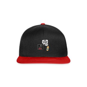 Computer Programmierer Nerd USB I am your father - Snapback Cap - Schwarz/Rot - Vorne
