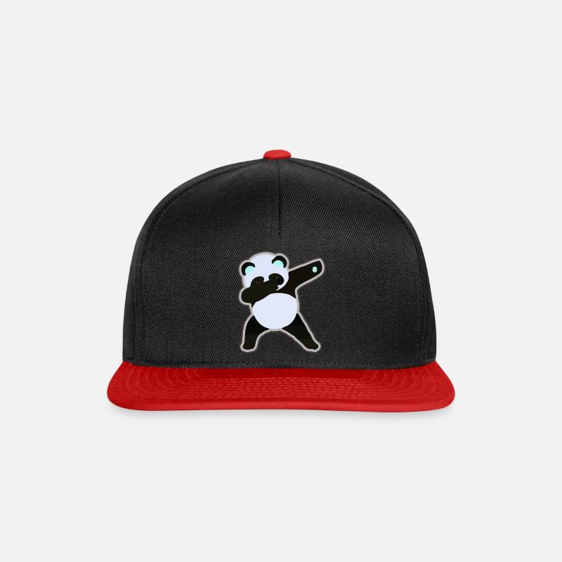 Dab Panda - Casquette snapback - noir/rouge