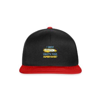 Programmeur Python - Casquette snapback - noir/rouge - Devant