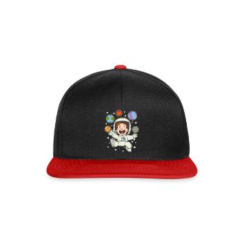 Astronaut Planet Star Space Space Space - Snapback Cap - black/red - Front