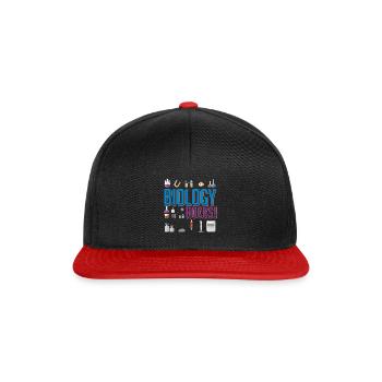 Biologie roches - Casquette snapback - noir/rouge - Devant