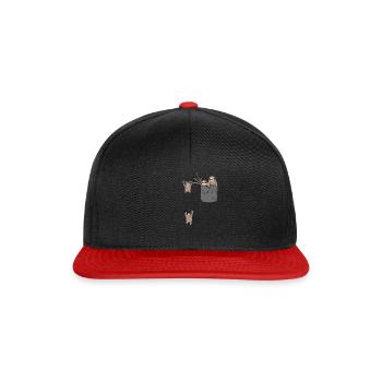 Funny paresseux dans le sac sac cadeau - Casquette snapback - noir/rouge - Devant
