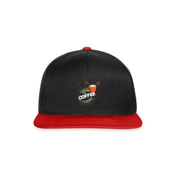 Amour café meilleur - Casquette snapback - noir/rouge - Devant