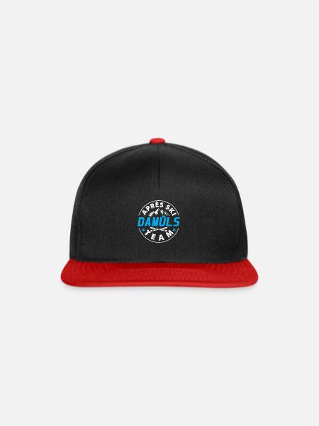 Apres Ski Damüls Team Skiurlaub Geschenk - Snapback Cap - Schwarz/Rot