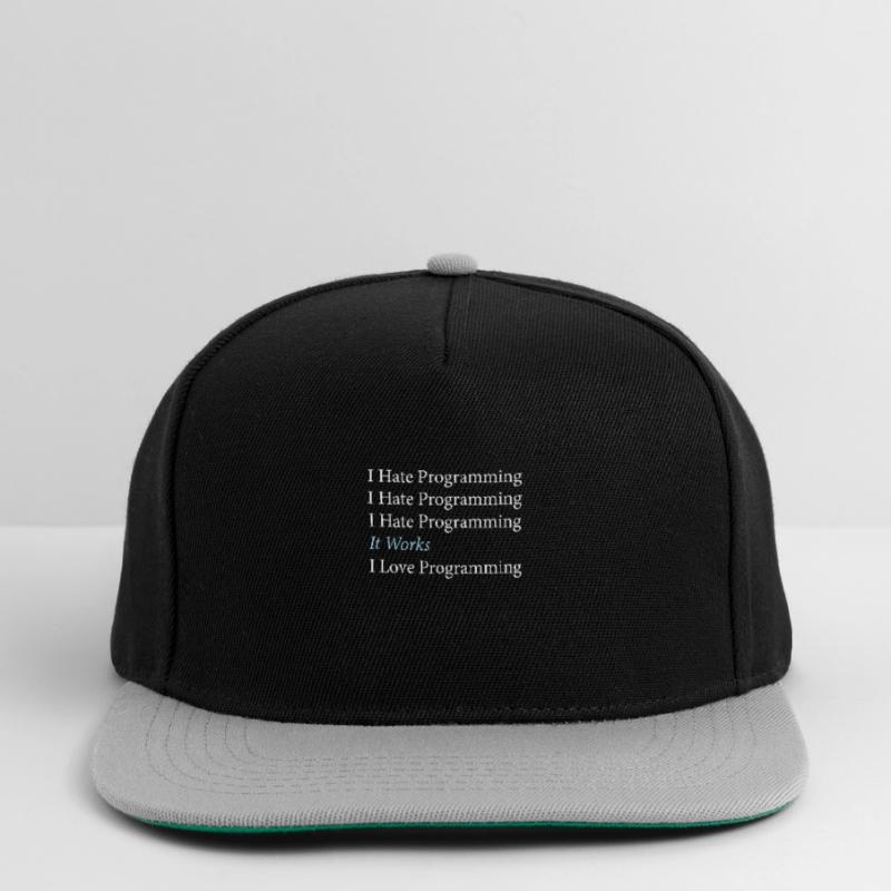 I Hate Programming Programmer Coding Snapback Cap