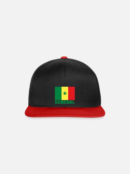 Senegal - Snapback Cap - Schwarz/Rot