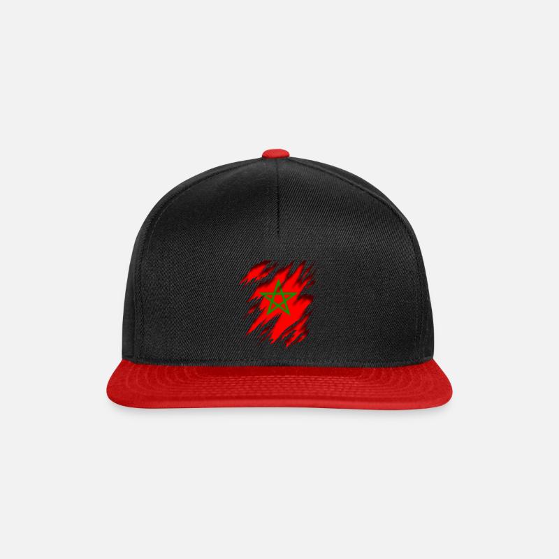 Maroc - Casquette snapback - noir/rouge