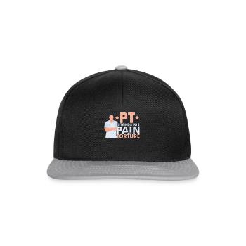 Physical Therapist Speech and Massage Therapy Chir - Snapback Cap - Schwarz/Grau - Vorne