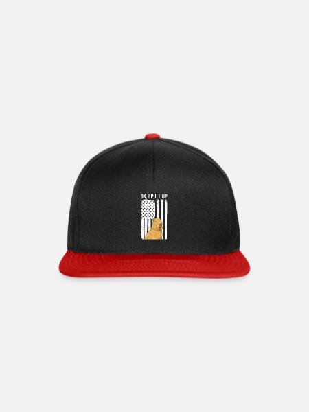 Ok, I Pull Up Capybara Design - Snapback Cap - Schwarz/Rot