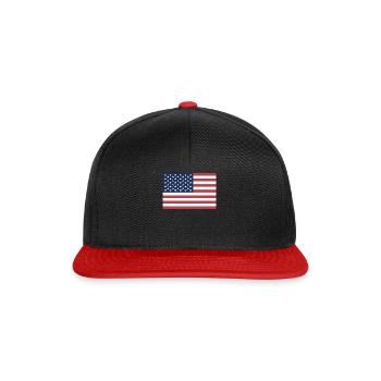 Official United States Flag USA American Country - Snapback Cap - black/red - Front