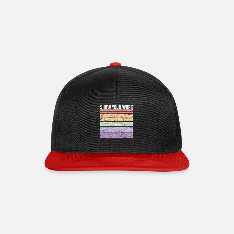 Zeigen Sie Ihre Arbeit Mathematik - Snapback Cap - Schwarz/Rot
