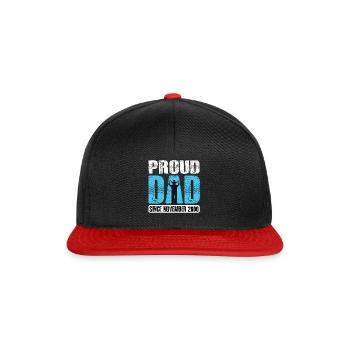 Proud Dad Since November 2000 - Snapback Cap - black/red - Front
