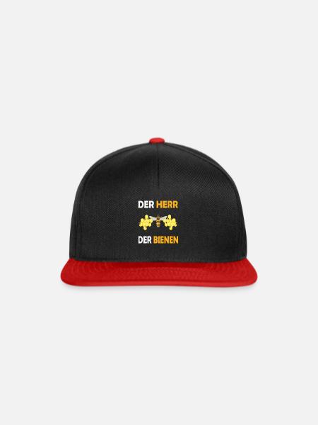 Bienenzucht und Honig - Snapback Cap - Schwarz/Rot