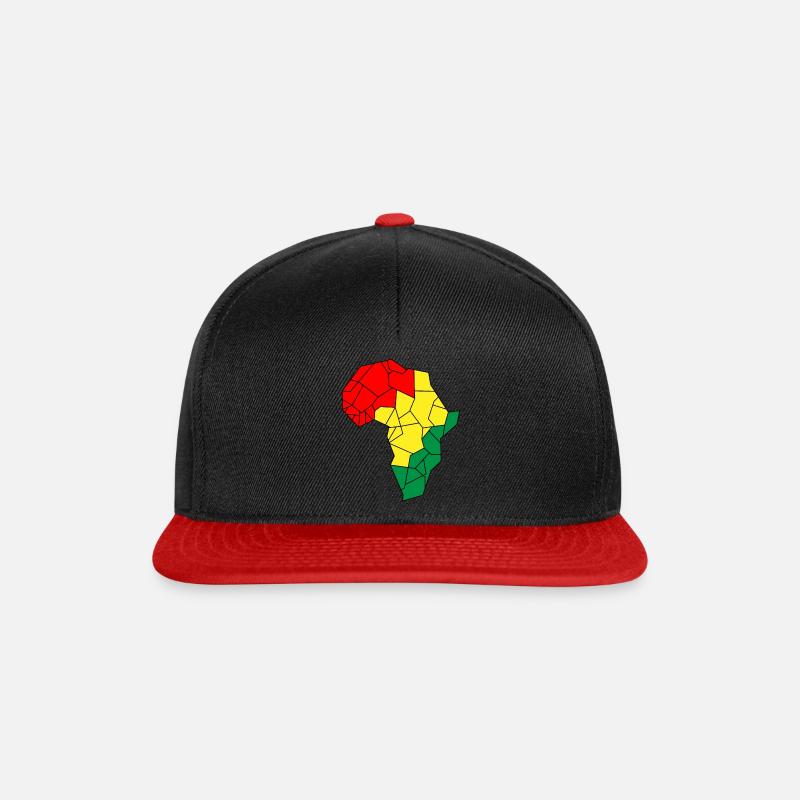 Afrika Reggae - Snapback Cap - Schwarz/Rot