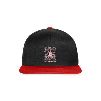 Gymnaste drôle d’entraînement - Casquette snapback - noir/rouge - Devant