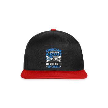 Love Avion aviation - Casquette snapback - noir/rouge - Devant