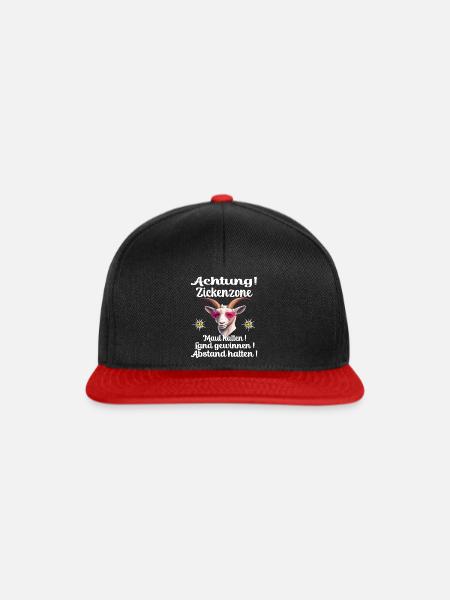 Lausmadl Dirndel Ersatz Humor lustiger Spruch - Snapback Cap - Schwarz/Rot