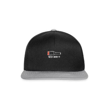 Cool party gadget for beer drinkers a beer saying - Snapback Cap - black/grey - Front