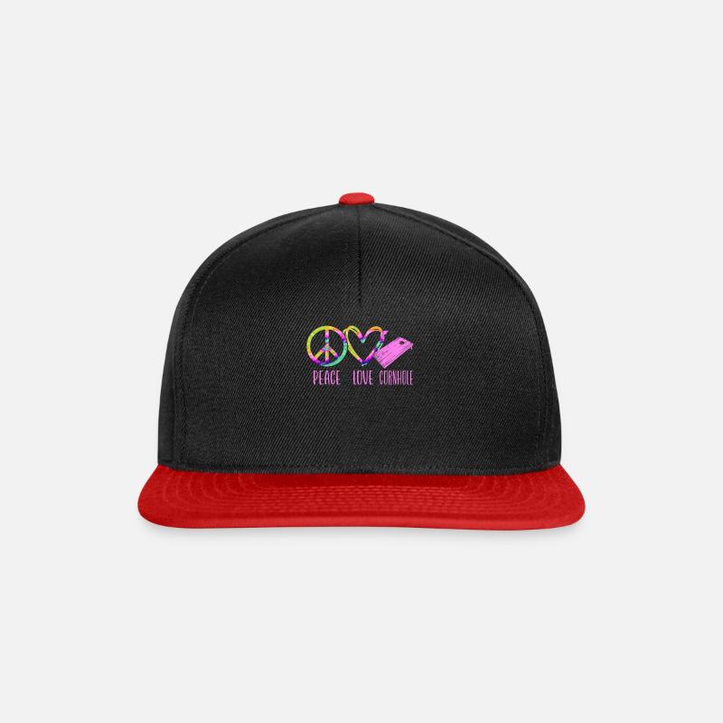 Cornhole Team Bean Bag Player - Snapback Cap - black/red