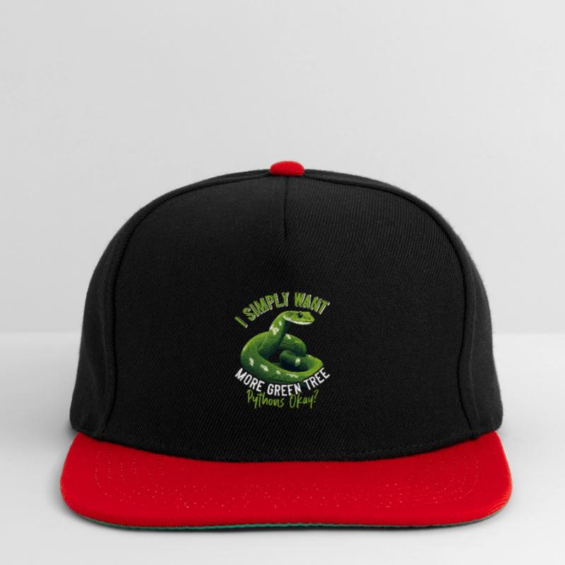 Green Tree Python Snapback Cap