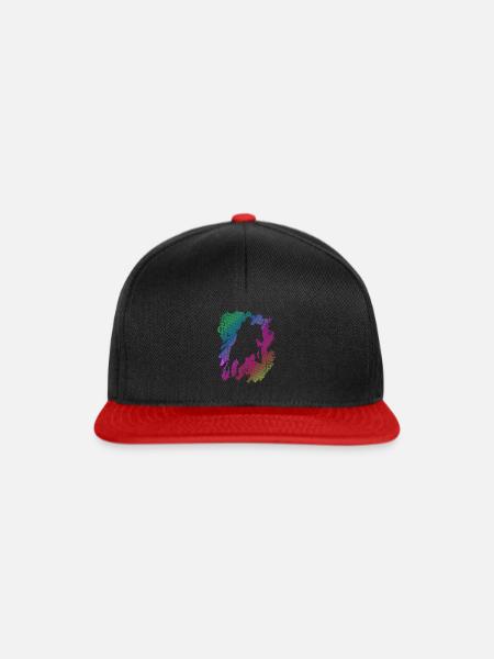 Reterin Pferd Pony Reiterhof - Snapback Cap - Schwarz/Rot