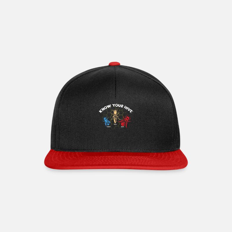 Know your hive, beekeeper, beekeeping - Snapback Cap - black/red