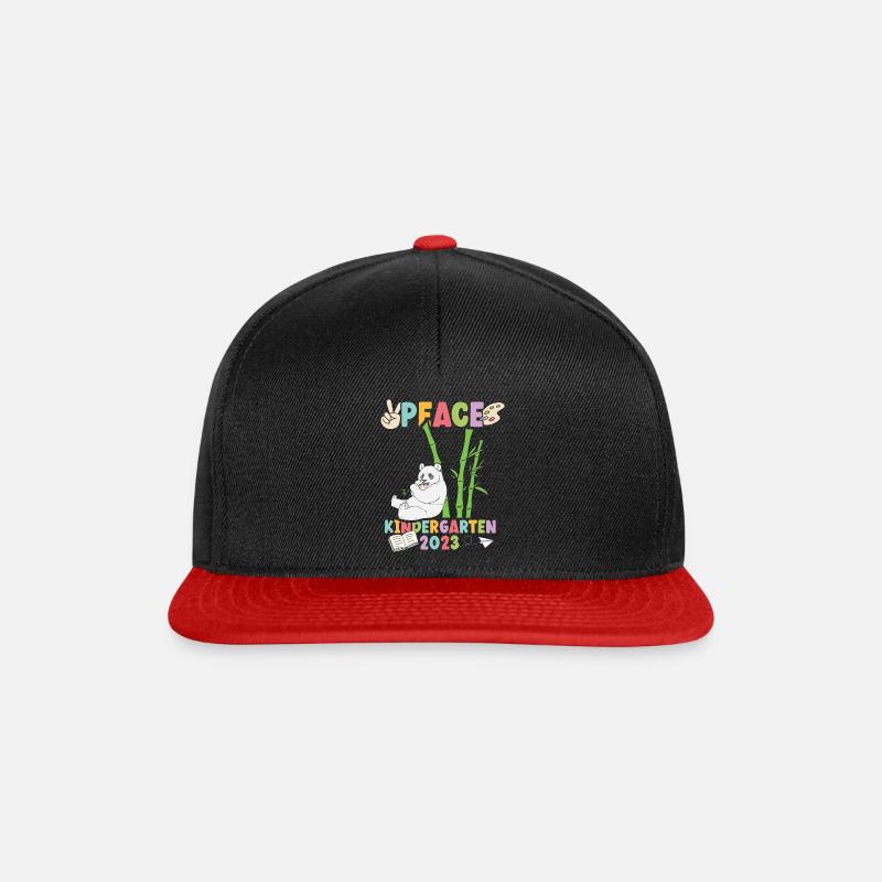 Panda Peace Kindergarten 2023 - Snapback Cap - Schwarz/Rot