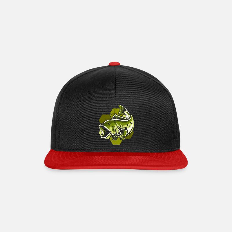 Angler Fisch - Snapback Cap - Schwarz/Rot