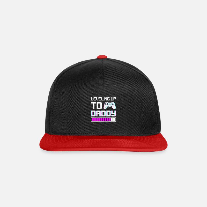 Leveling Up To Daddy I'm Going To Be A Dad To Be - Snapback Cap - black/red