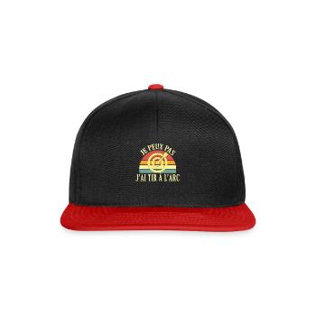 Je Peux Pas J'ai Tir à l'arc archer l'archerie fan - Casquette snapback - noir/rouge - Devant