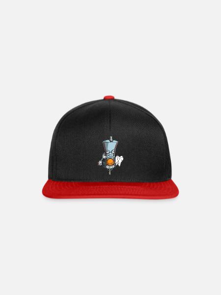 Zahnpasta beschützt Zahn vor Lutscher - Snapback Cap - Schwarz/Rot