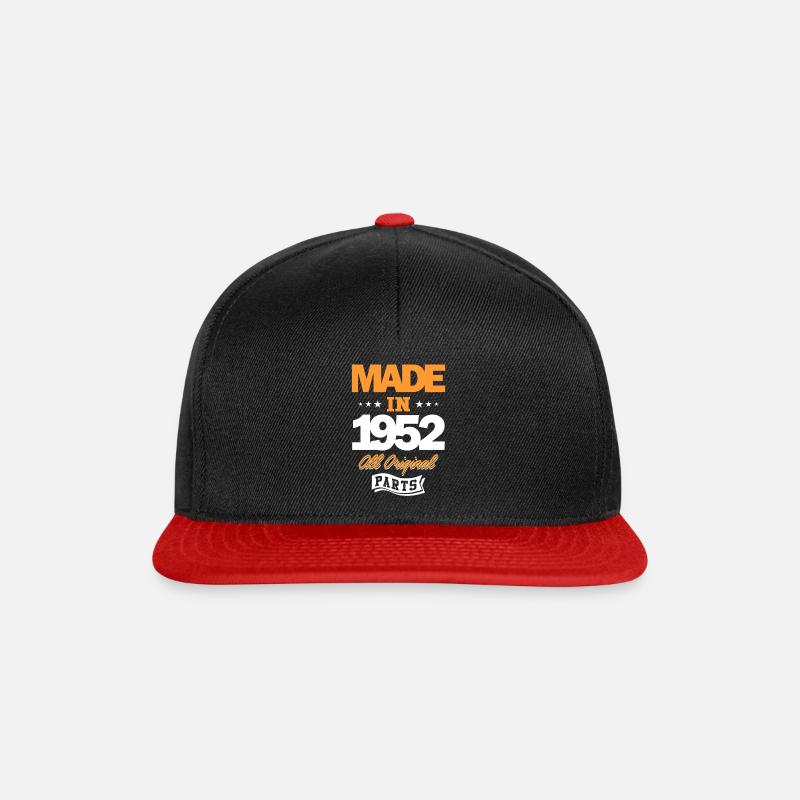 Made in 1952 - Snapback Cap - Schwarz/Rot