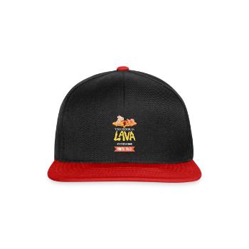 History: the ground is lava - Snapback Cap - black/red - Front
