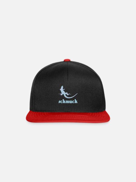 eidechse schmuck musterung - Snapback Cap - Schwarz/Rot