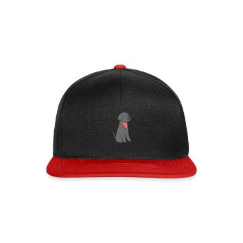 dog - Snapback Cap - black/red - Front