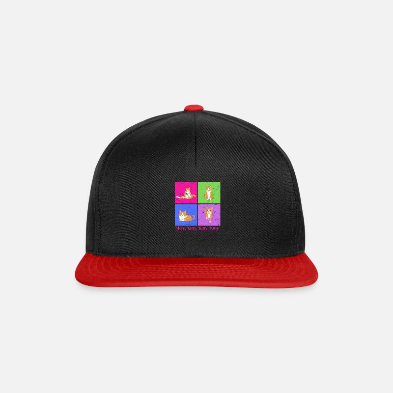 Kitty Kitty - Snapback Cap - black/red