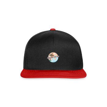 Santa Cruz Kalifornien 70er 80er Sonnenuntergang - Snapback Cap - Schwarz/Rot - Vorne