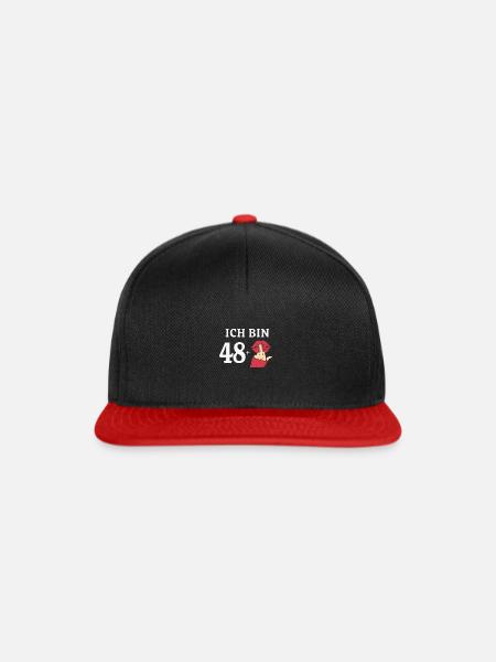 49 Jahre Geburtstagsspruch Damen Geburtstag 49. - Snapback Cap - Schwarz/Rot