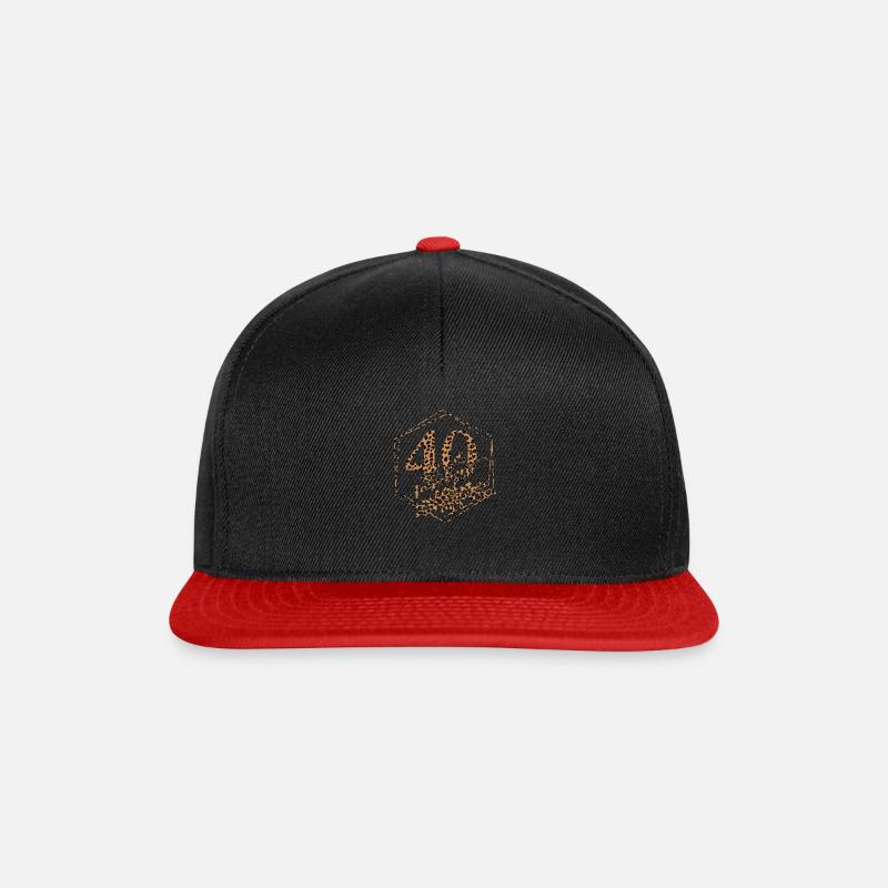 40 & Fabulous – Leopard Print Design - Birthday - Snapback Cap - black/red