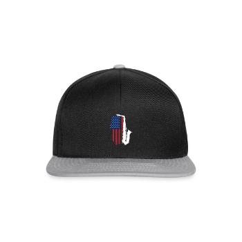 Sassofono USA Patriot - Snapback Cap - nero/grigio - Fronte