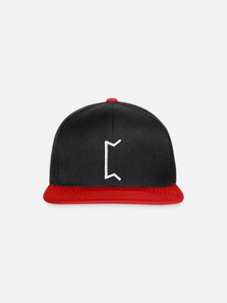Futhark Runenalphabet Perth - Snapback Cap - Schwarz/Rot