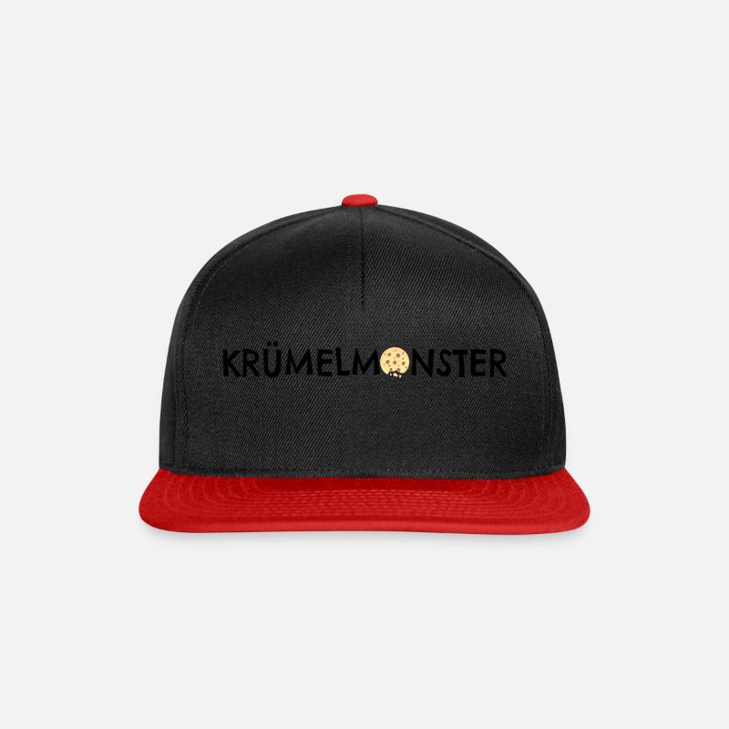 Krümelmonster - Snapback Cap - Schwarz/Rot