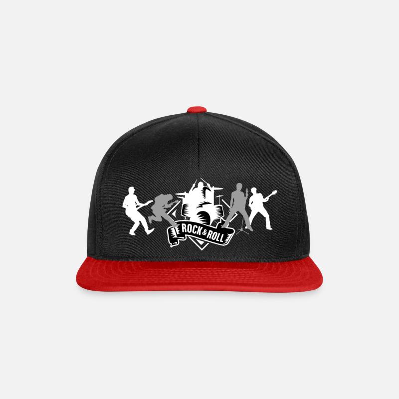Rock n Roll Black - Snapback Cap - black/red
