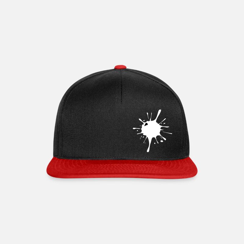 Éclaboussure! 💦 - Casquette snapback - noir/rouge