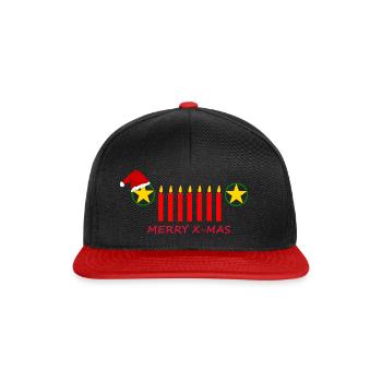 Weihnachts Tasse Wrangler Cherokee - Snapback Cap - Schwarz/Rot - Vorne